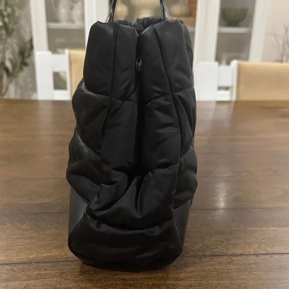 Tory Burch Black Quilted Tote - Picture 3 of 9